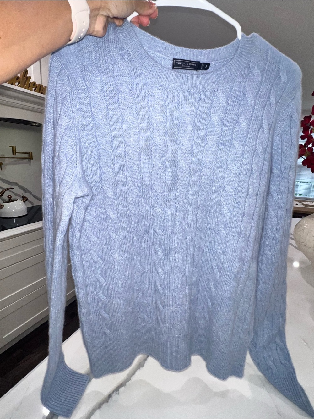 Vineyard Vines 100% Cashmere Cable Knit Sweater Small